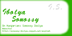 ibolya somossy business card